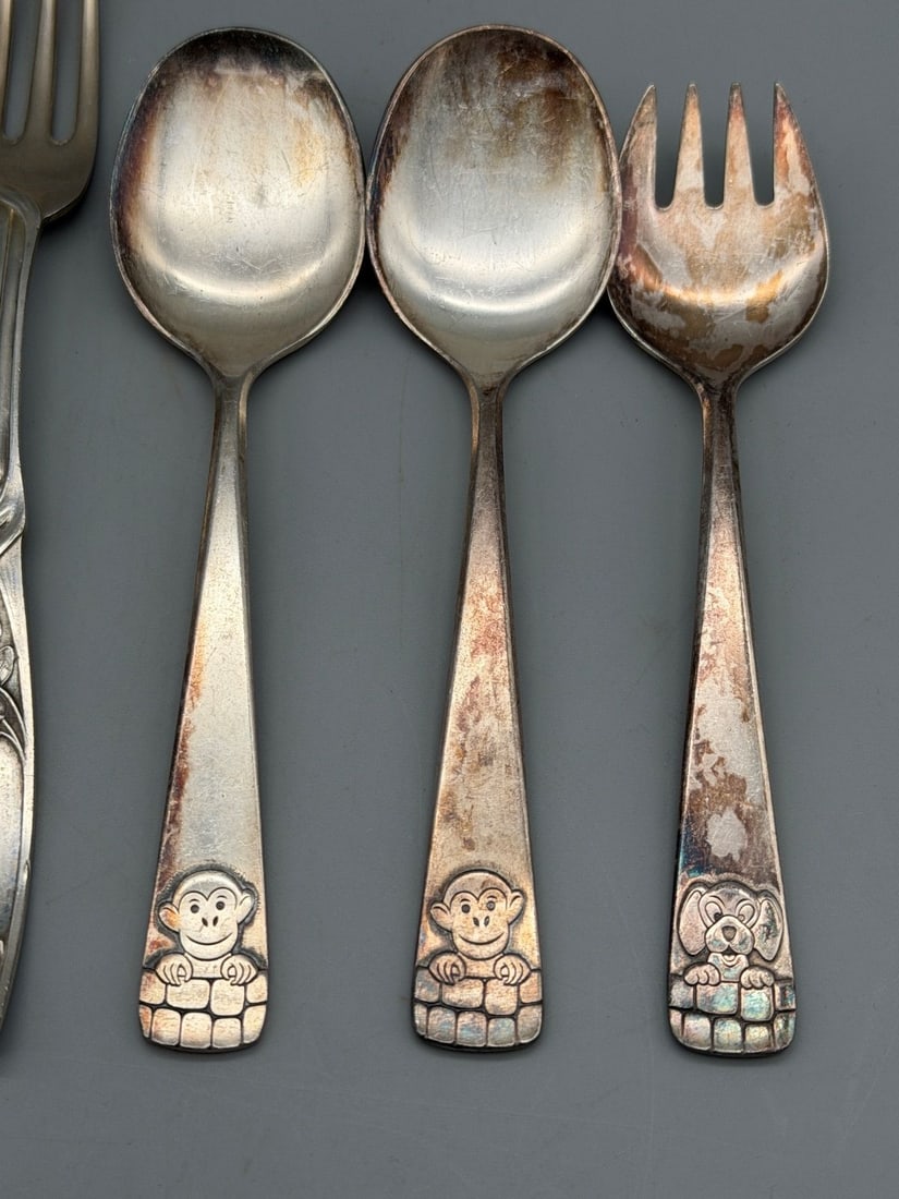 (7) .800 & .900 Silver Flatware Utensils - 5