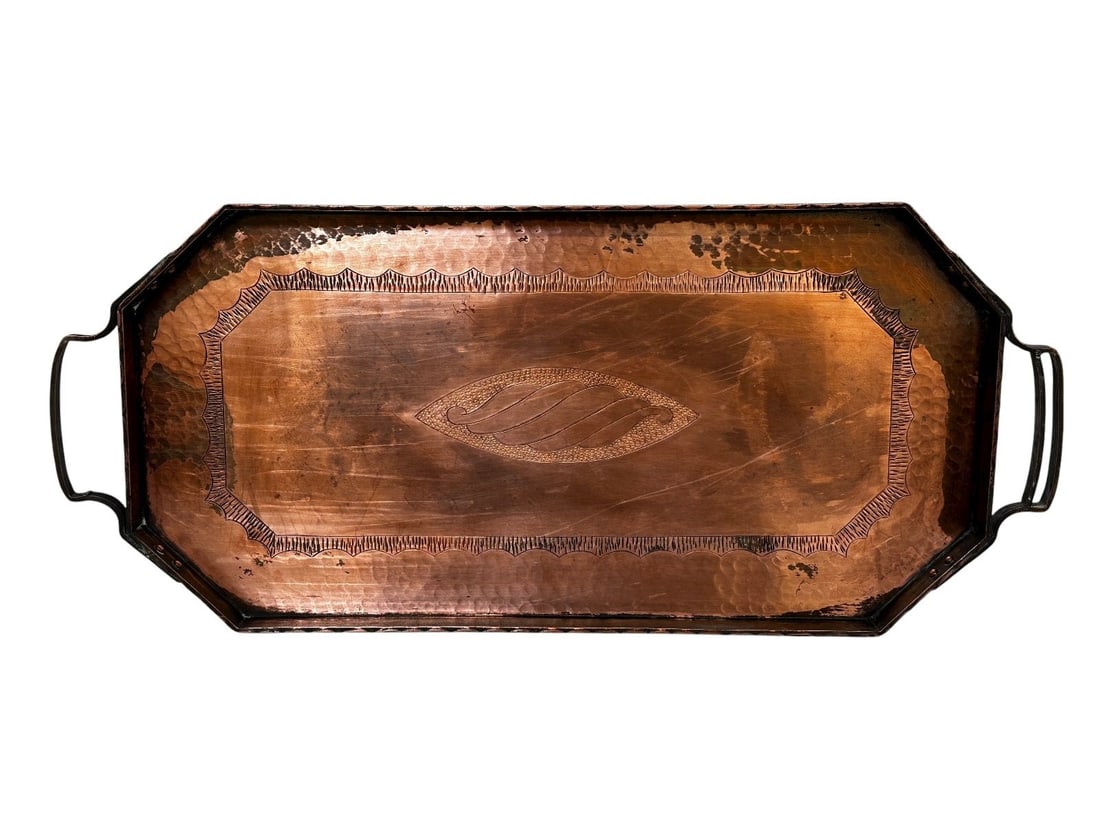 2 Handled Copper Serving Tray (1 of 4)