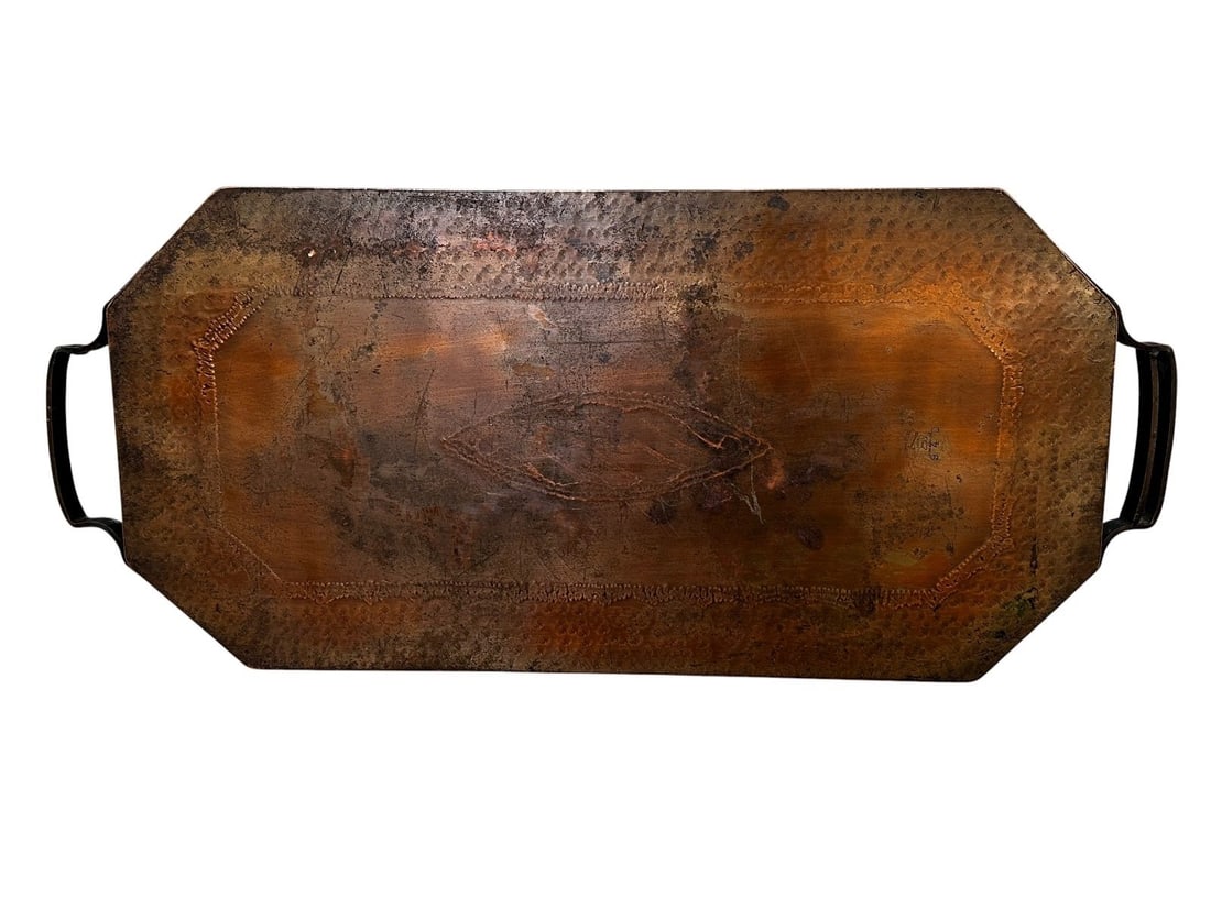 2 Handled Copper Serving Tray - 4