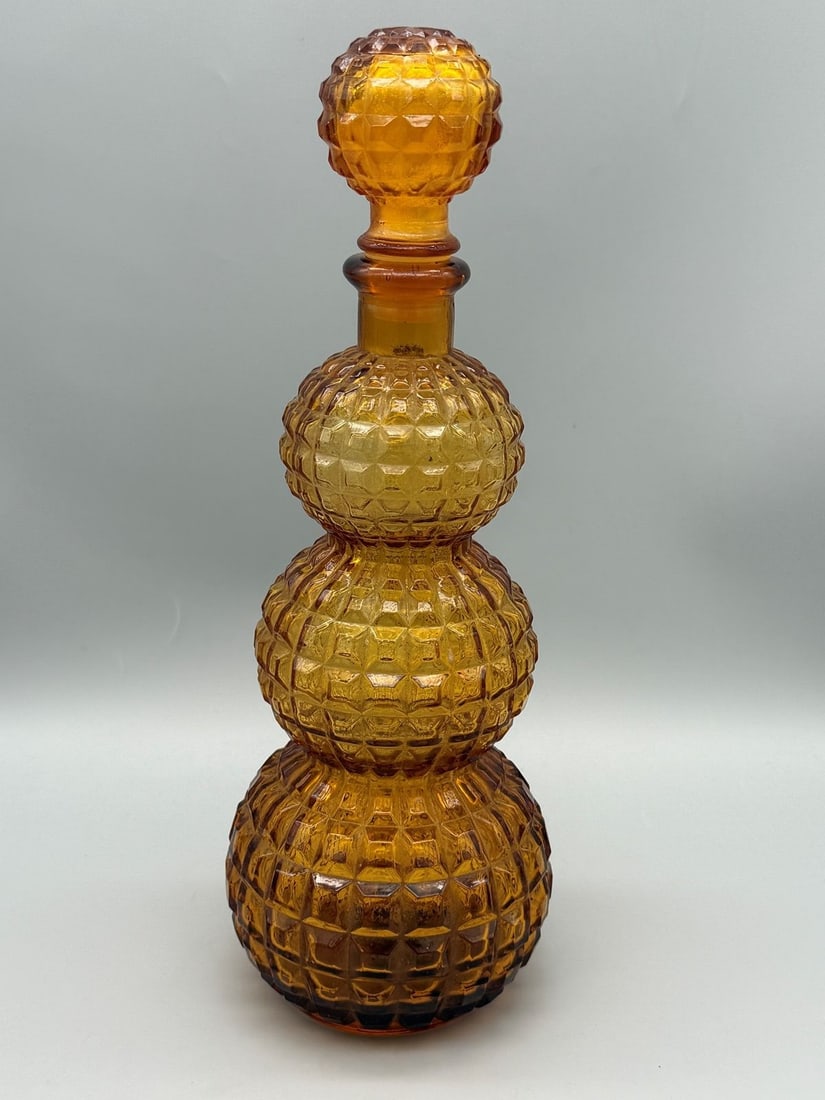 Italian Empoli Glass Genie Bottle Decanter (1 of 3)