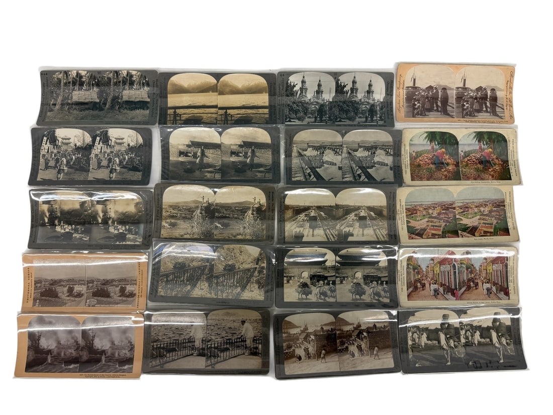(20) Stereoview Cards: Puerto Rico, Bombardment of San Juan, Others (1 of 9)