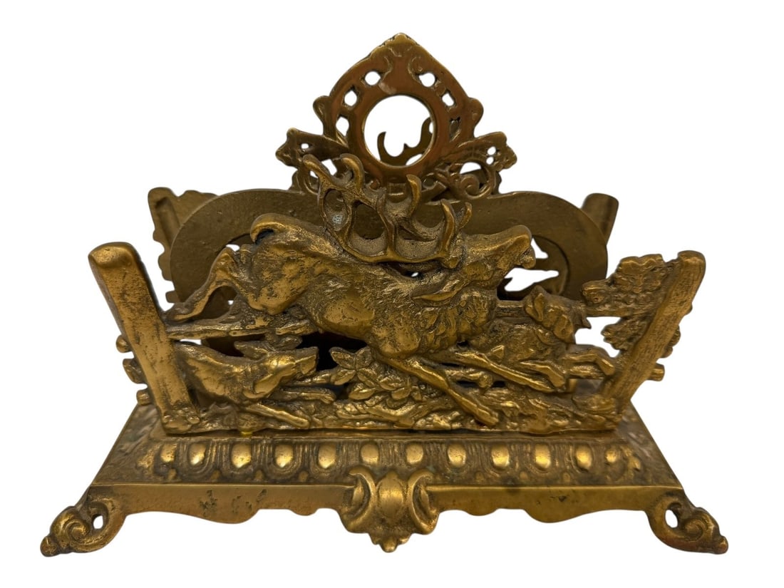 (2) Brass Letter/Napkin Holders - 2