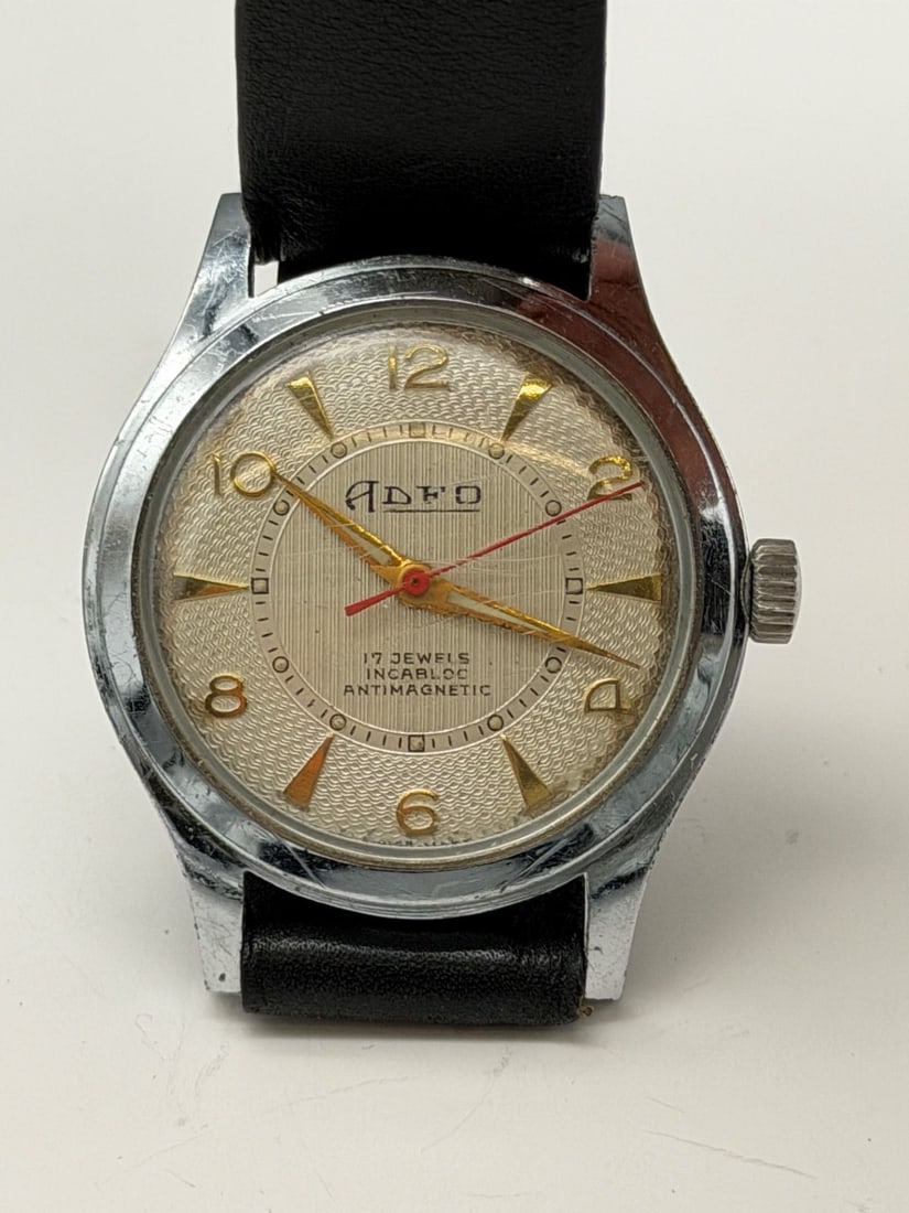 Adfo 17 Jewel Incabloc Antimagnetic Wrist Watch (1 of 3)