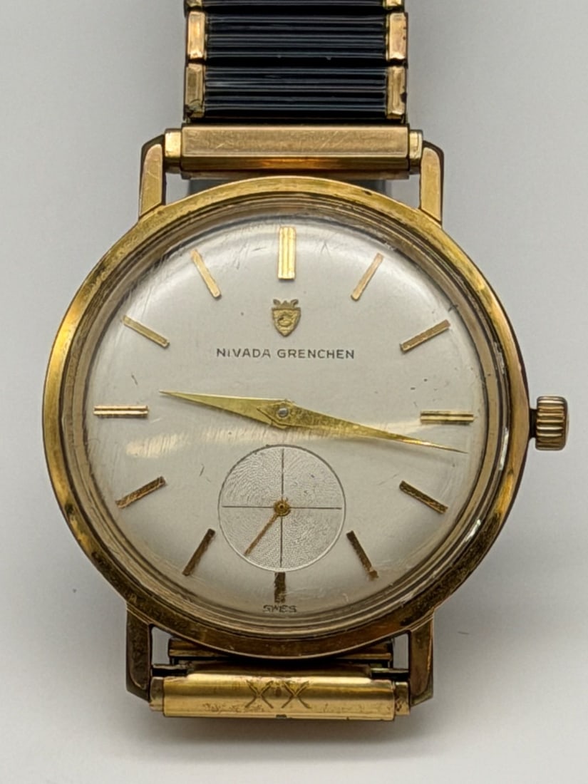 Croton Nivada Grenchen Gold Filled Wrist Watch (1 of 3)