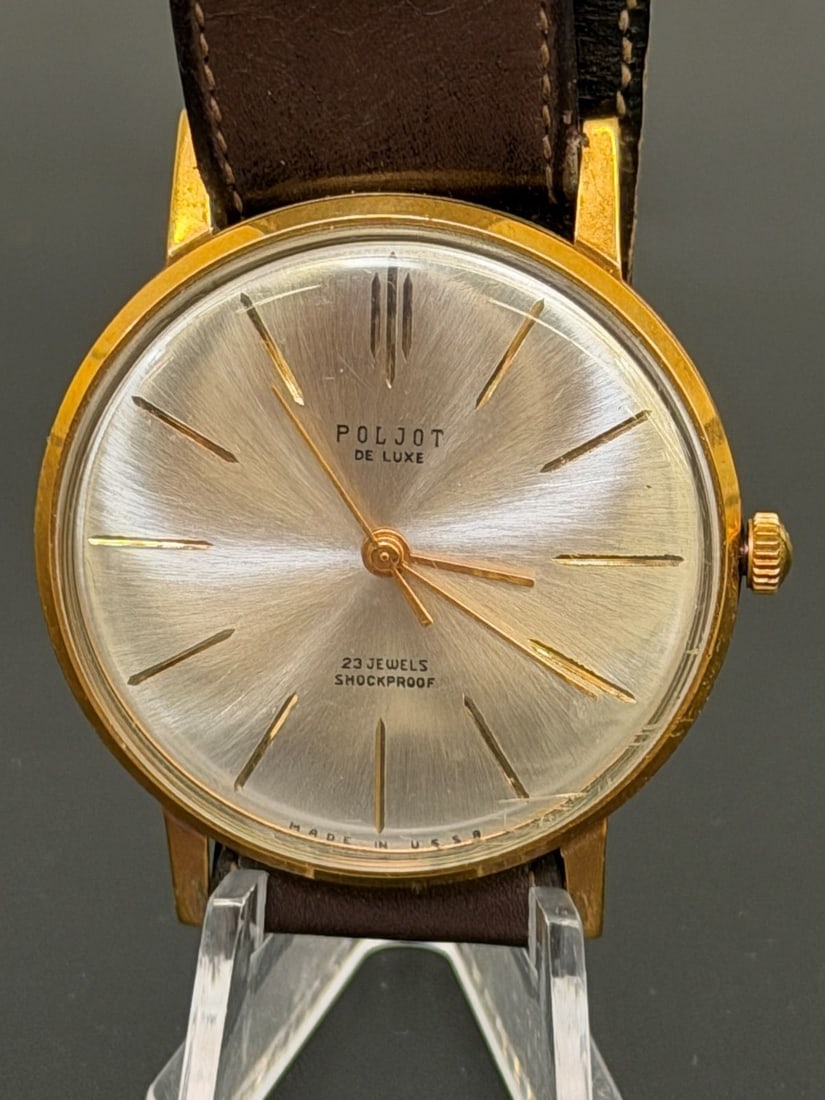 Gold Plated Poljot Deluxe Mechanical Watch (1 of 2)