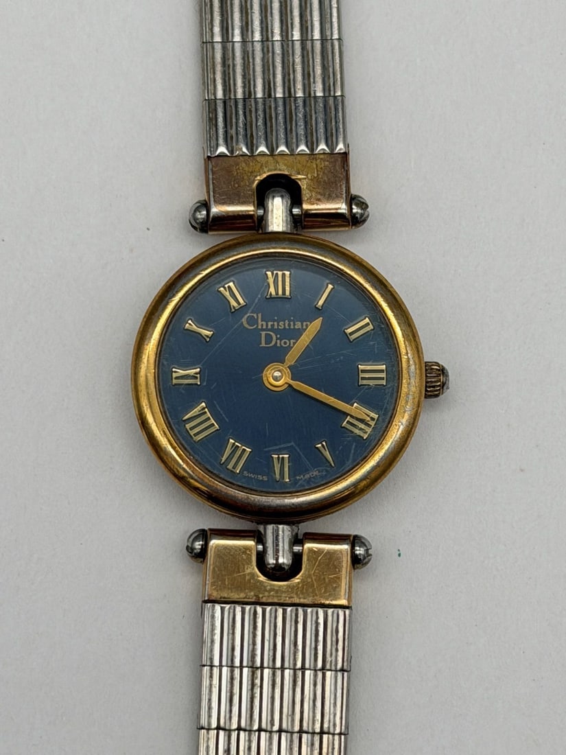 Christian Dior Wrist Watch: Christian Dior Wrist Watch: 2 tone 3025, with light scratching on crystal.