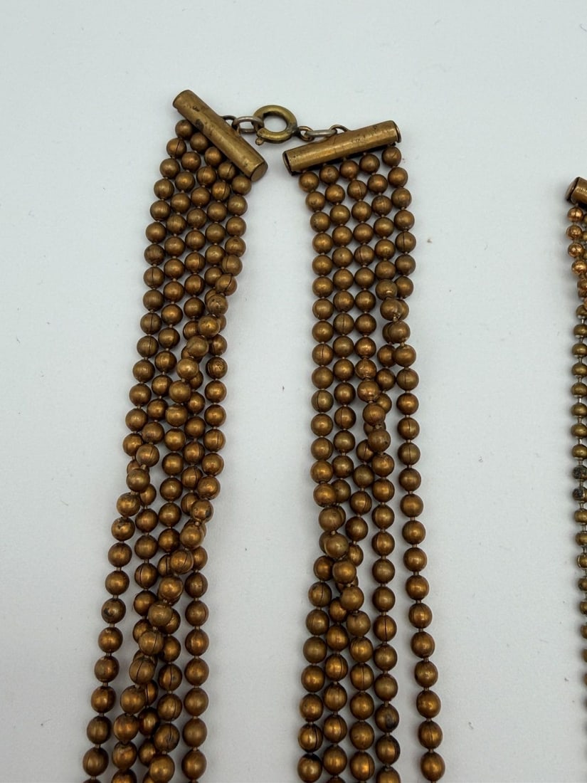 (3) Multi Chain Choker Necklaces - 7