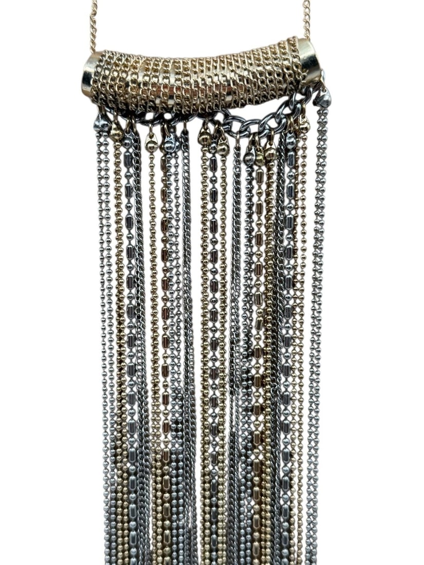 (2) Dangle Drop Statement Necklaces - 3