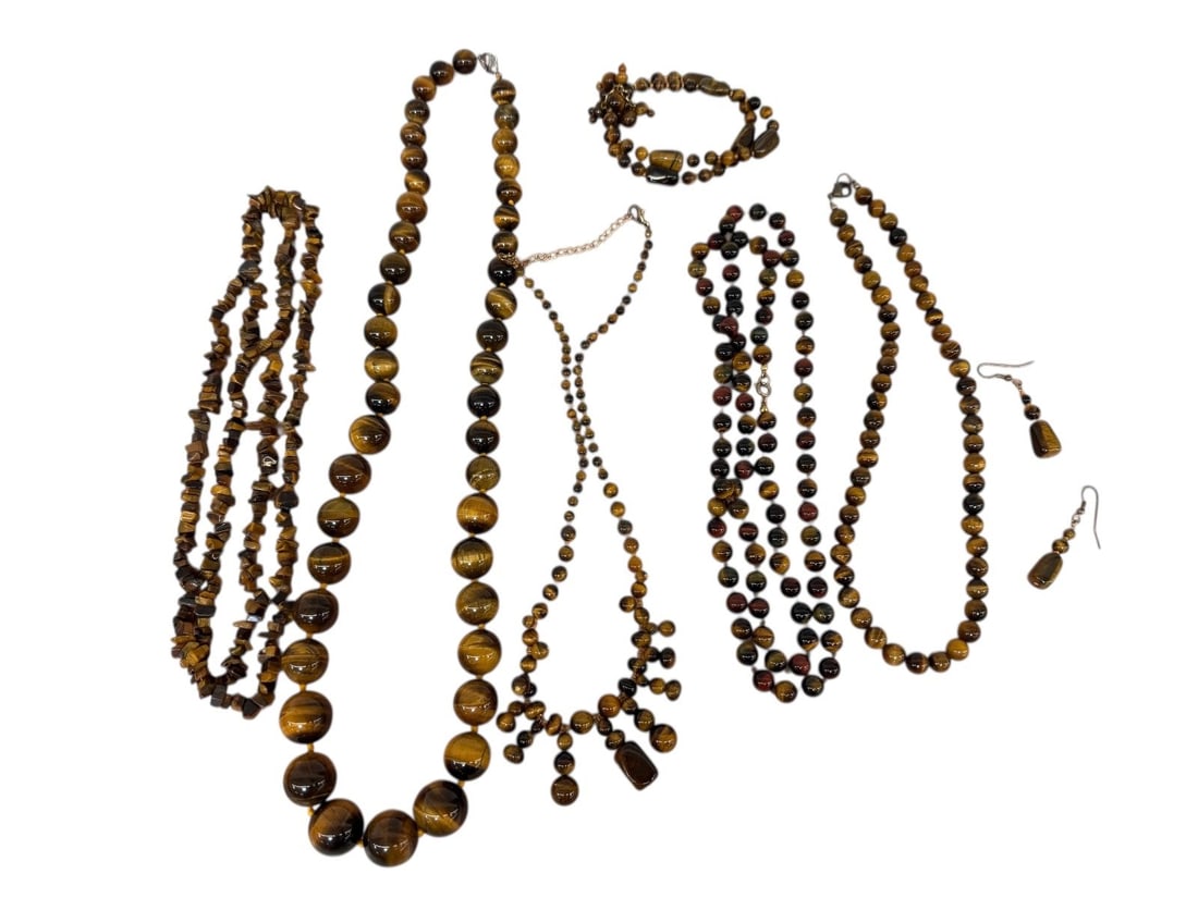 Group of Heavy Tiger Eye Stone Jewelry (1 of 1)