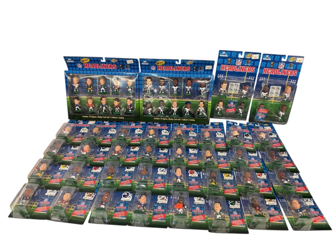 Large Group NFL Headliners Figurines Sealed New on Card (1 of 7)