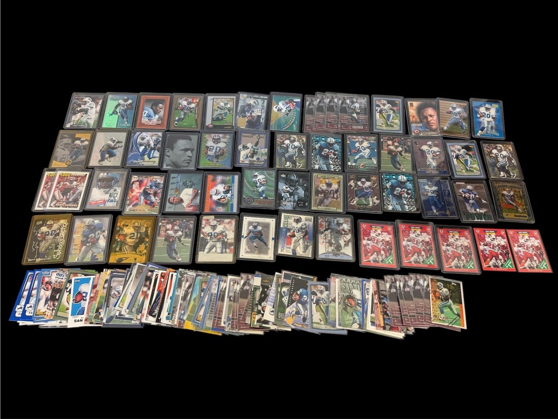 (191) Barry Sanders Football Cards; Base, Inserts (5) Rookie Cards (1 of 14)