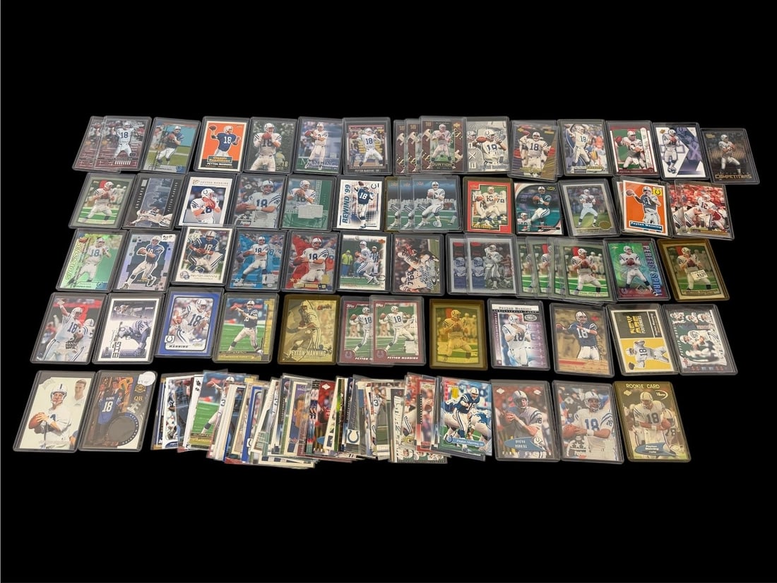 (155) Peyton Manning Football Cards Base and Inserts, Rookies: (155) Peyton Manning Football Cards Base and Inserts, Rookies
