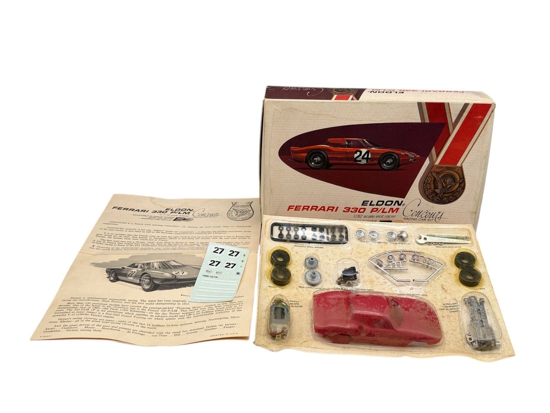 (2) Eldon BRM & Ferrari 330P/LM Formula One 1/24 Scale Slot Racer Model Cars Concours (1 of 8)