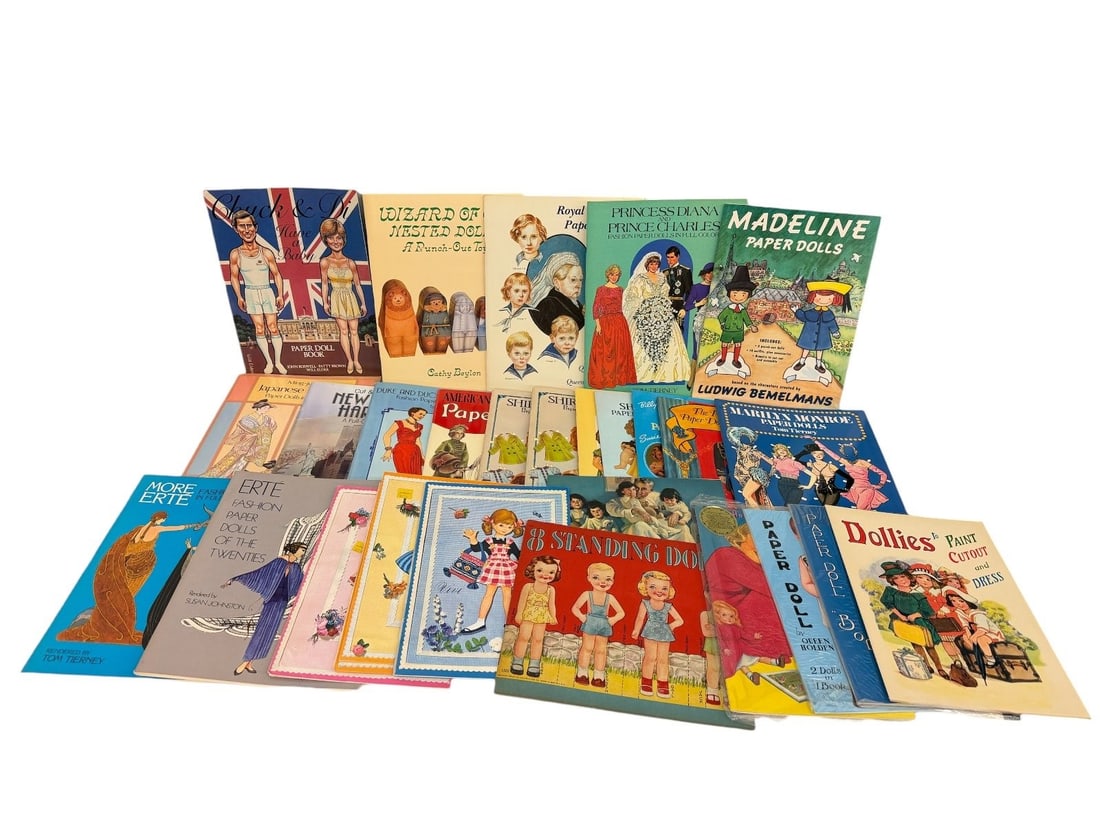 (27) Tom Tierney Paper Doll Books New Never Used: Princess Di, Duke of Windsor, Marilyn Monroe,: (27) Tom Tierney Paper Doll Books New Never Used: Princess Di, Duke of Windsor, Marilyn Monroe, Others: