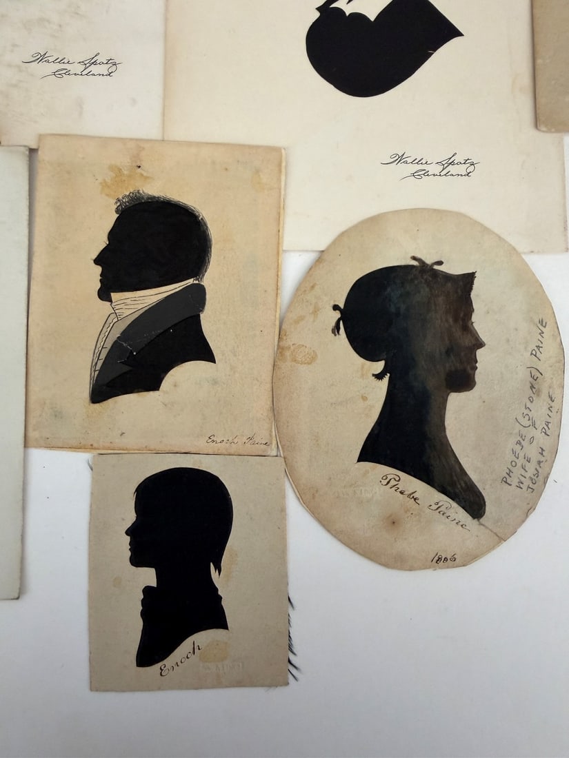 (37) Hand Cut Signed Silhouettes - 7