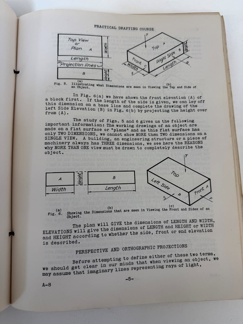 Chicago Technical College Practical Drafting Course 13 Lessons Bound - 3
