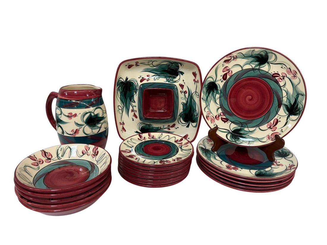 Gail Pittman Red Grapevine Stoneware Dishes (1 of 3)