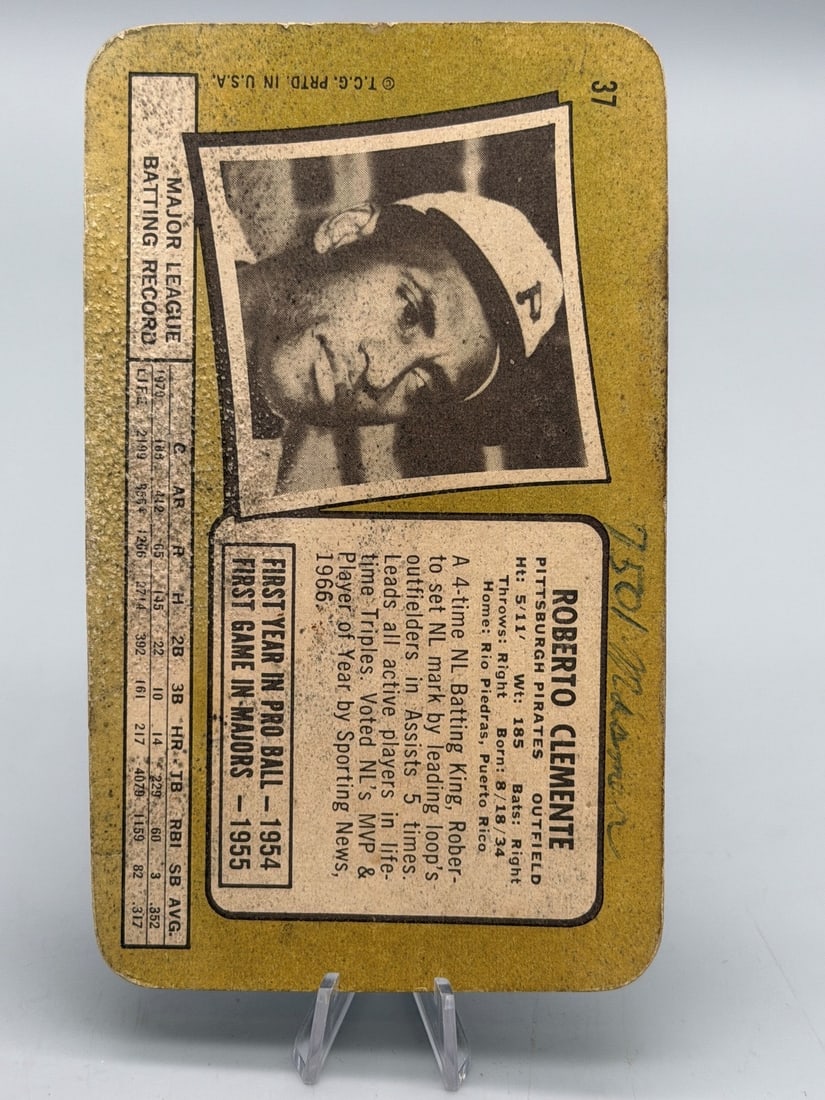 (2) Roberto Clemente Baseball Cards - 7