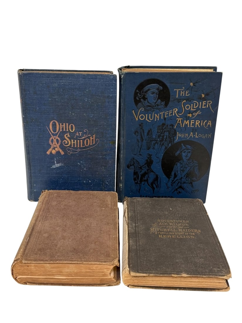 (4) Civil War Books: Shiloh, Volunteer Soldier, Secession, Rebellion (1 of 13)