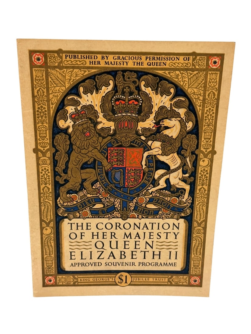 1953 Coronation of Queen Elizabeth II Souvenir Program (1 of 4)