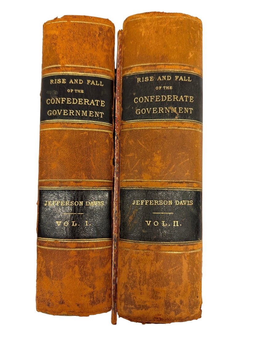 Jefferson Davis "Rise and Fall of the Confederate Government" 1881 First Edition: Jefferson Davis "Rise and Fall of the Confederate Government" 1881 First Edition: Published by D. Appleton, 2 volume set, one cover unattached.