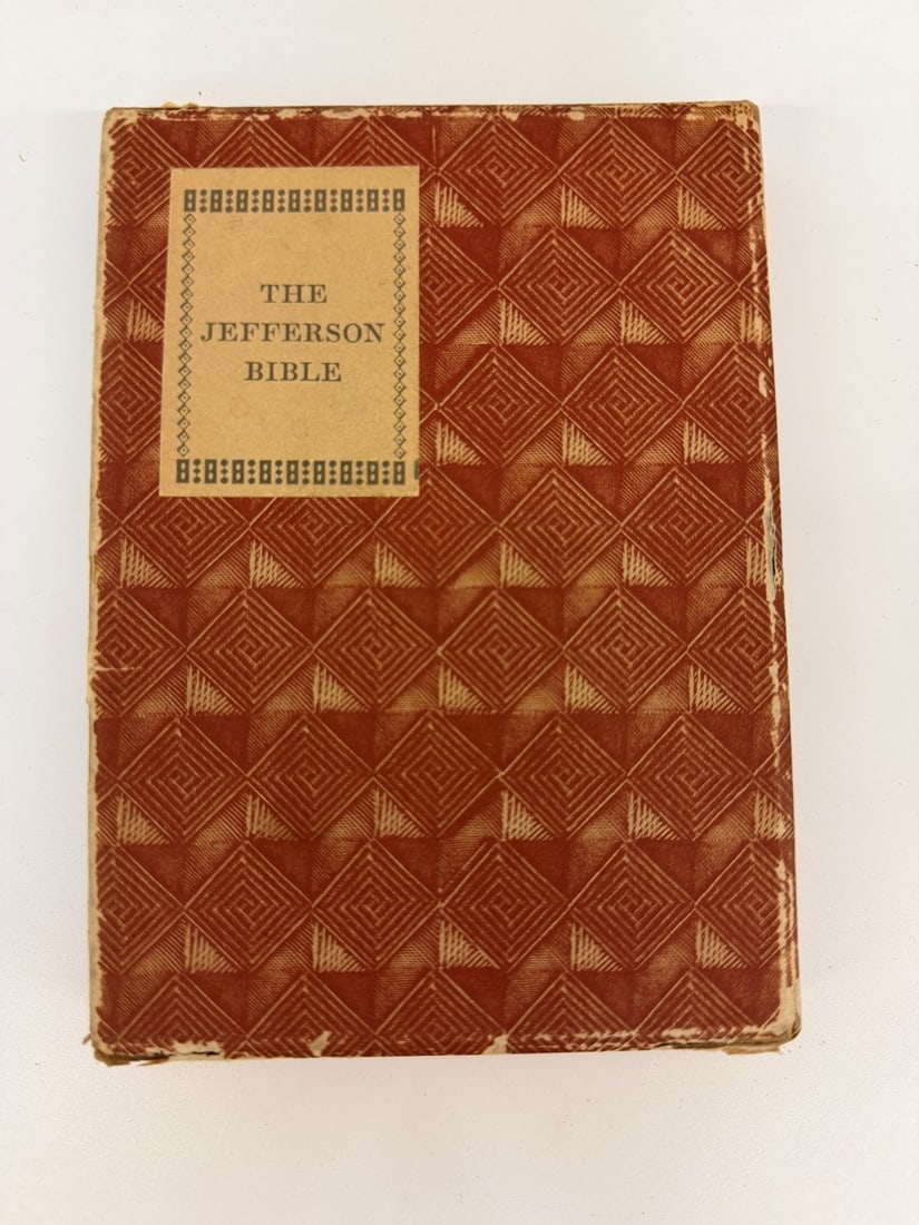 Thomas Jefferson "The Jefferson Bible; The Life and Morals of Jesus of Nazareth" With Slip Cover: Thomas Jefferson "The Jefferson Bible; The Life and Morals of Jesus of Nazareth" With Slip Cover 1946: 1946 first edition, with rare slipcover. Published by David McKay Co.