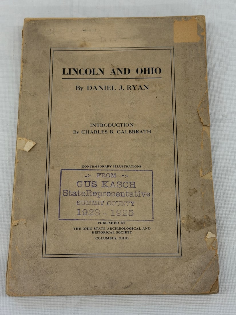 Daniel J. Ryan "Lincoln and Ohio" 1923 First Edition (1 of 5)