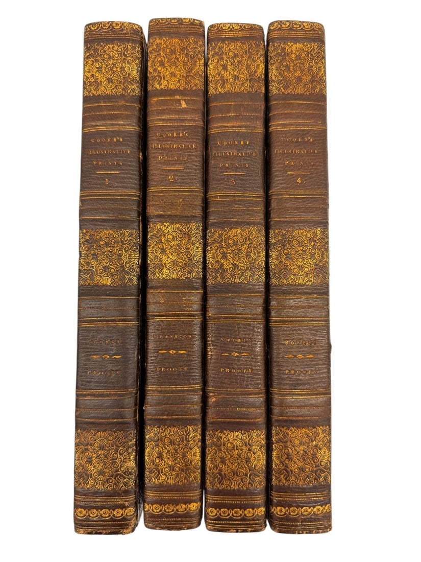 Cooke's Pocket Edition Illustrated Prints of British Poets 1790-1800 4 Volume Leather Set (1 of 6)
