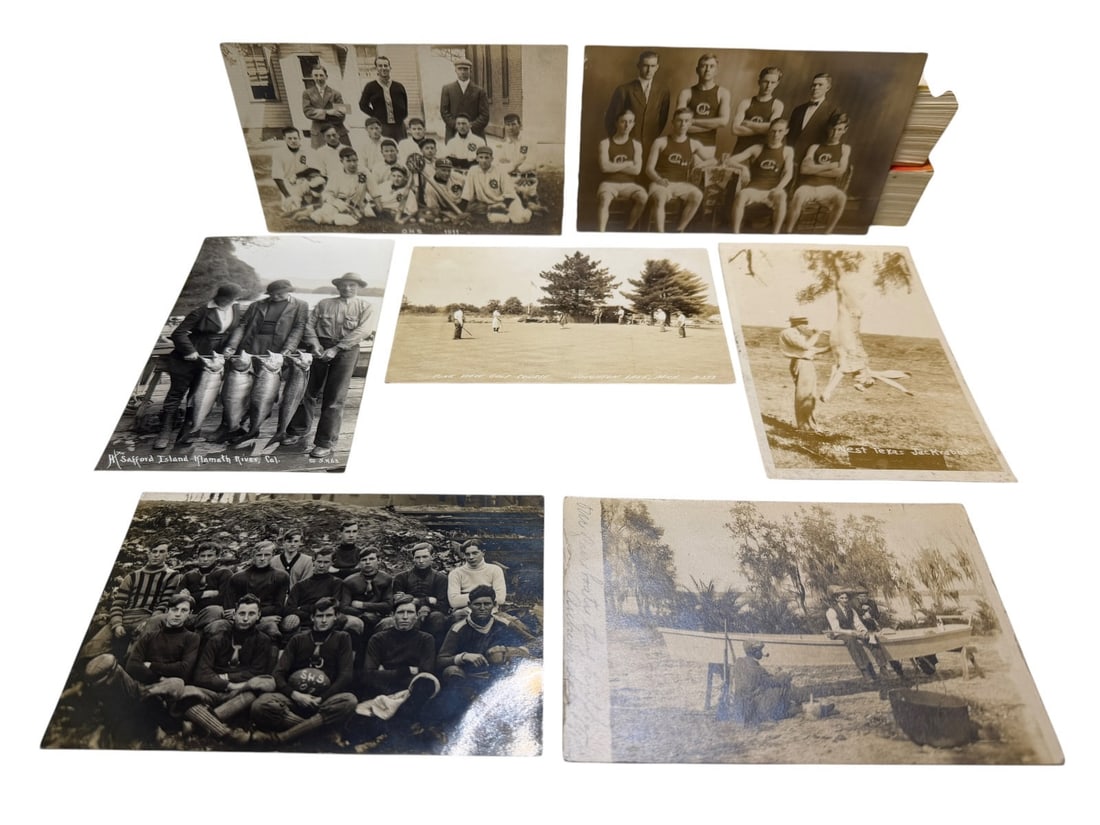 (7) Sports Related Real Photo Postcards (1 of 8)