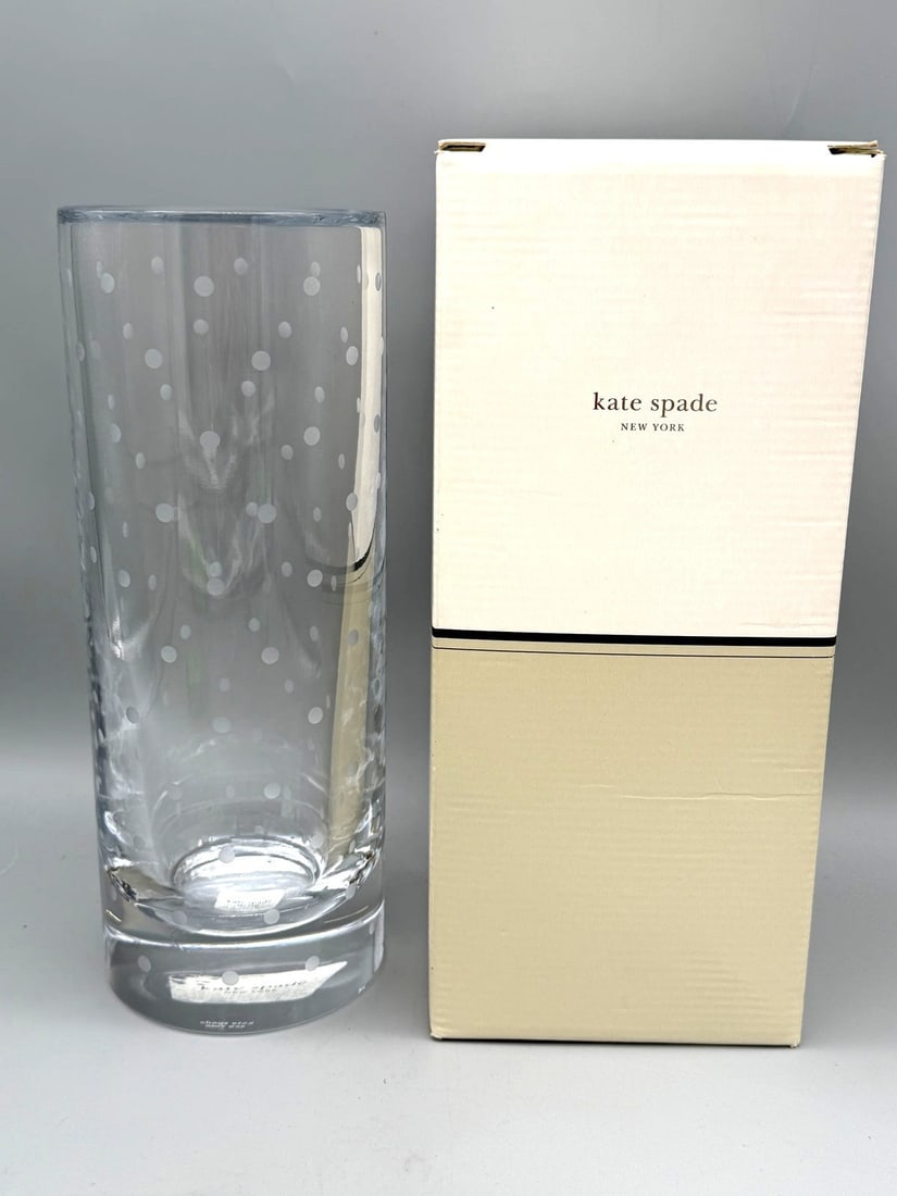 Kate Spade Larabee Dot Flower Crystal Vase in Original Box (1 of 3)