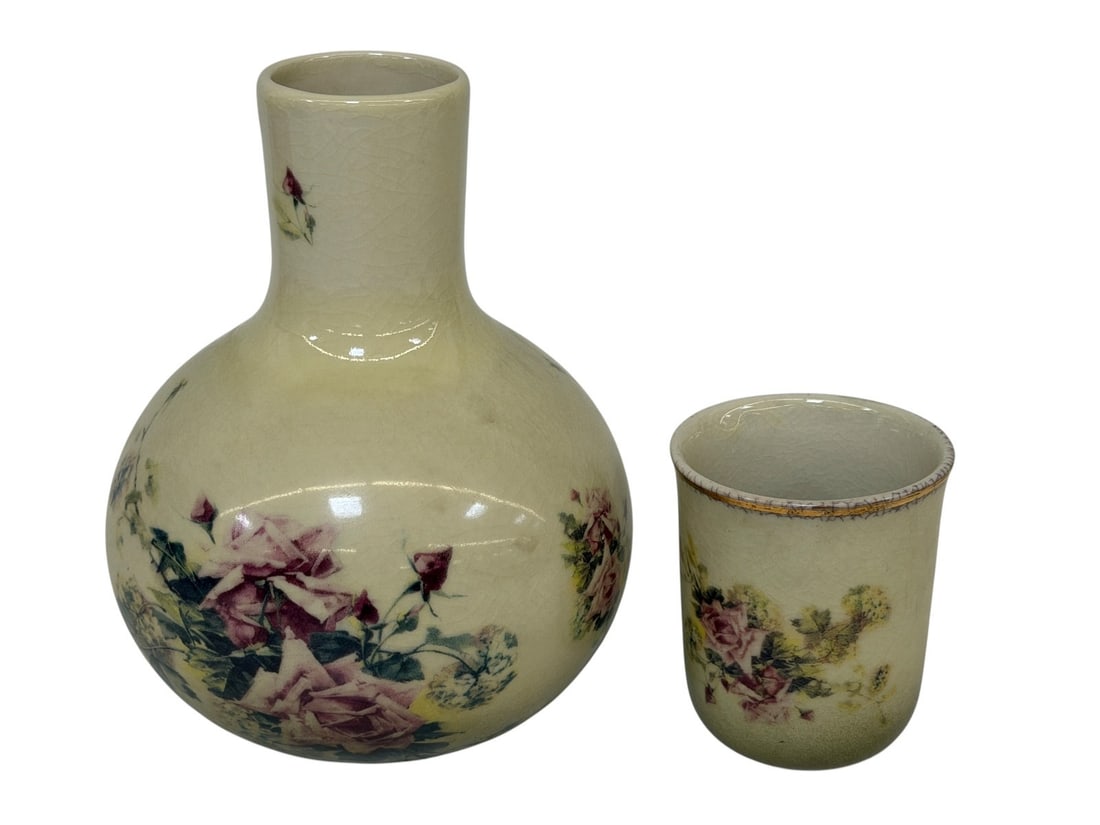 Porcelain Bedside Water Carafe "Tumble Up" (1 of 2)
