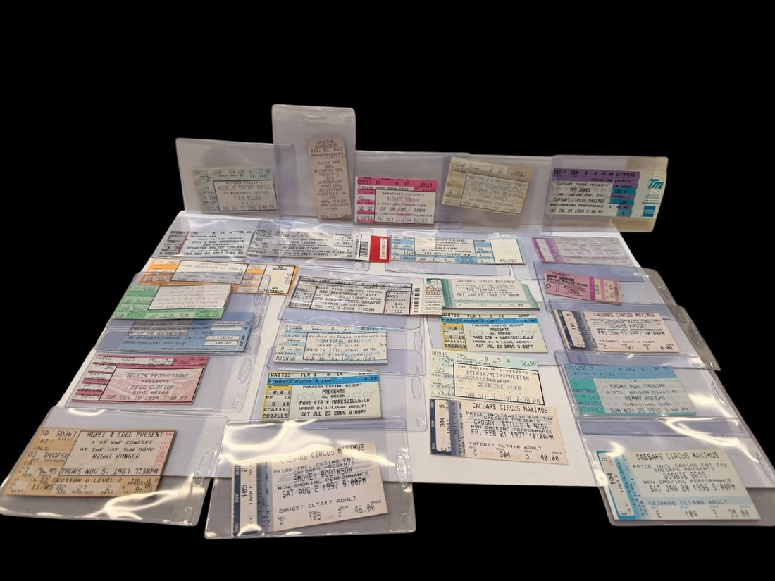 Large Group of Rock-N-Roll Ticket Stubs (1 of 10)