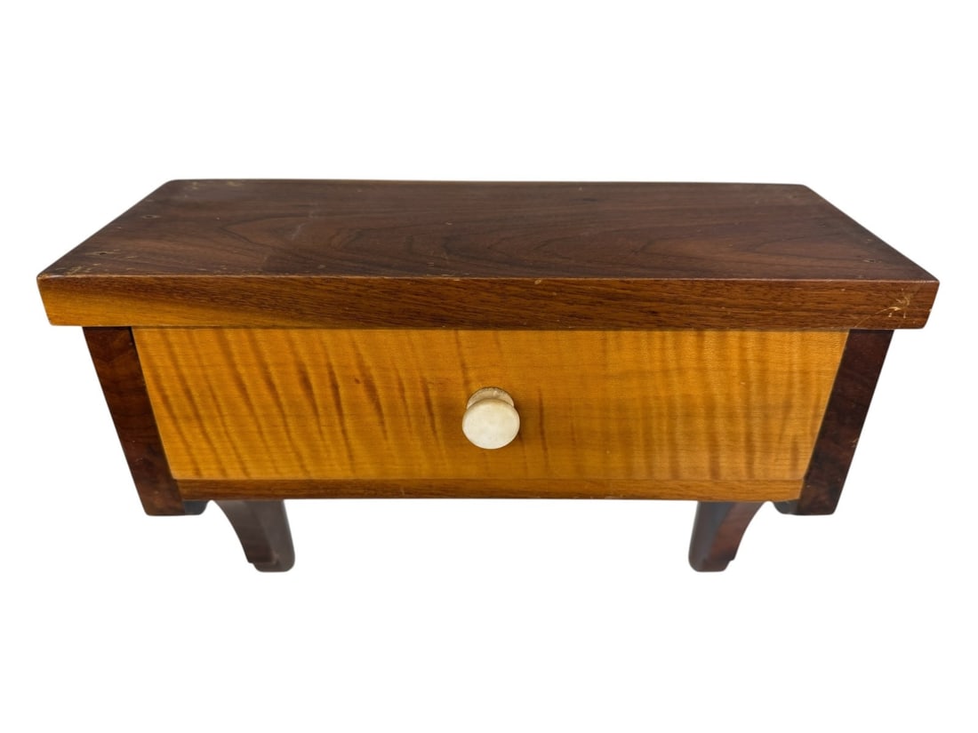 One Drawer Tiger Maple Front Wall Sconce Shelf (1 of 2)