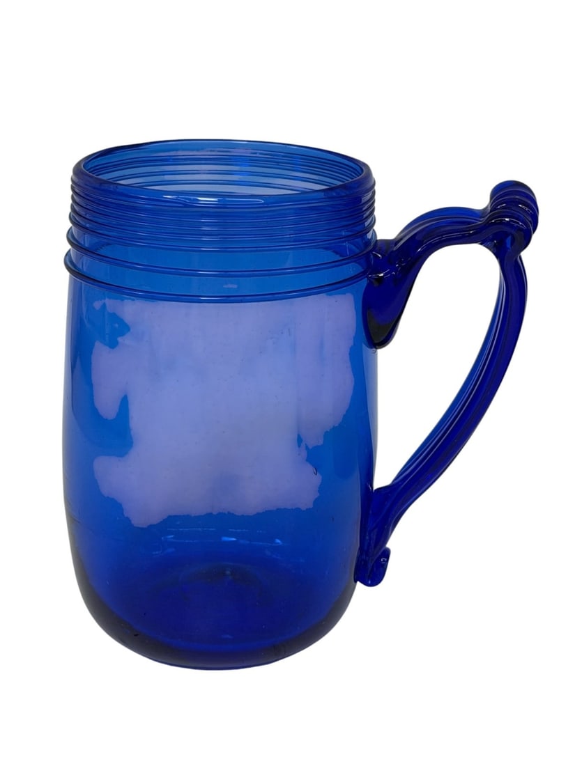 (11) Signed Hand Blown Cobalt Drinking Set - 2
