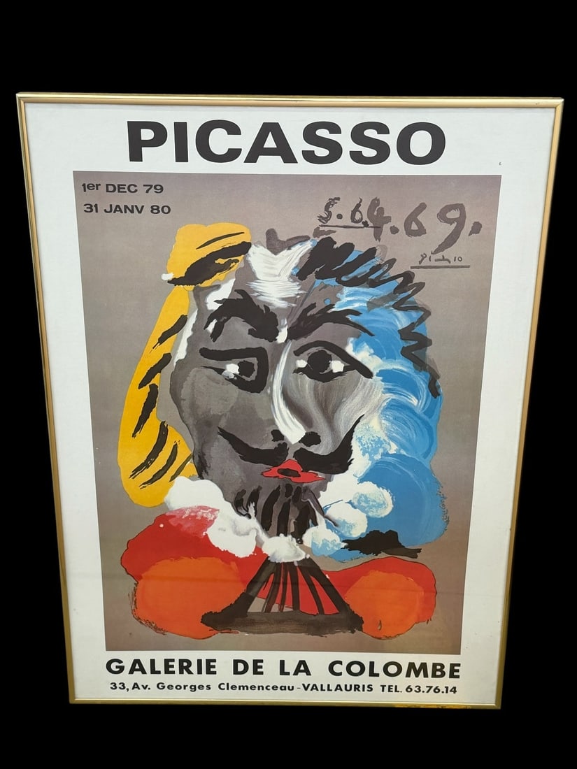 After Pablo Picasso Exhibition Poster "Portraits Imaginaires": After Pablo Picasso Exhibition Poster "Portraits Imaginaires": Galleria de la Columbe 1979. Measures 19.75" x 29.75".