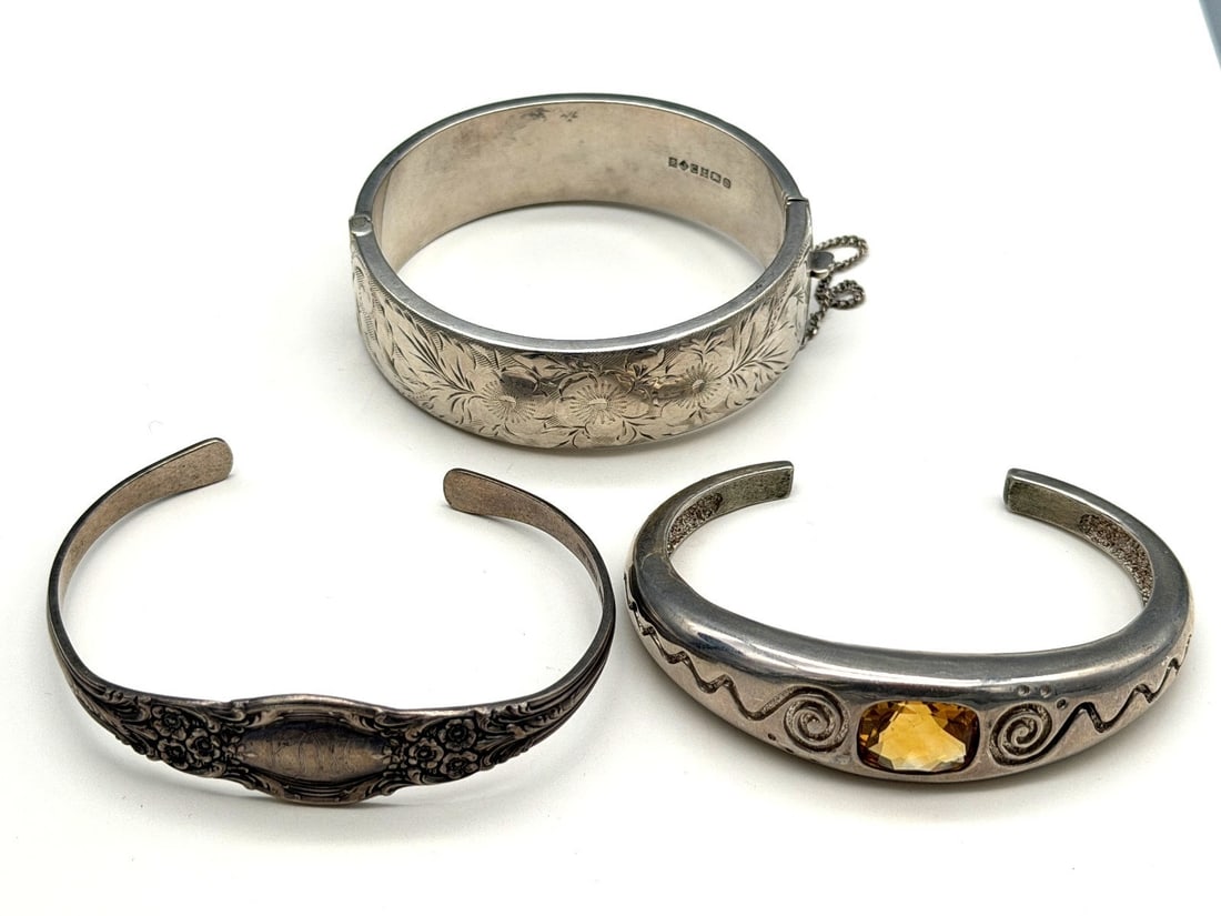 (3) Sterling Silver Bracelets; Lunt, Tracey, RPH (1 of 4)