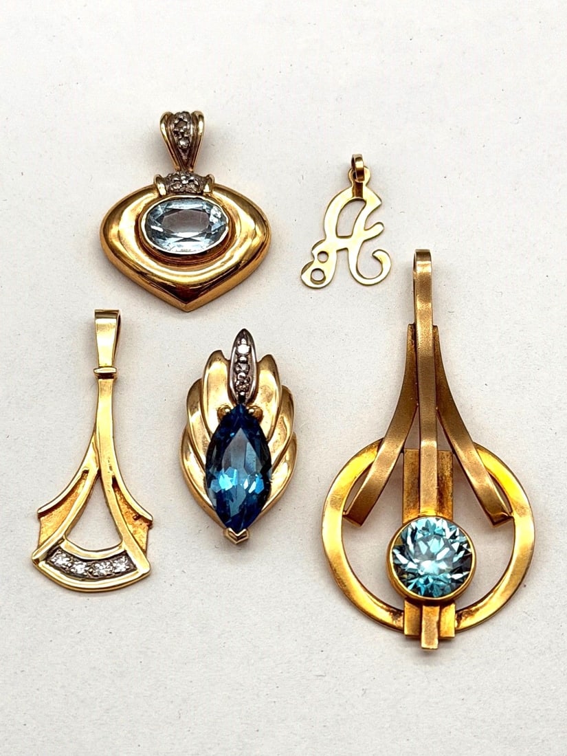 (5) 14k Gold Pendants (1 of 6)