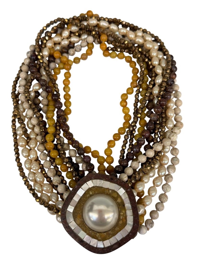 Celia Sebiri Statement Multistrand Necklace (1 of 2)