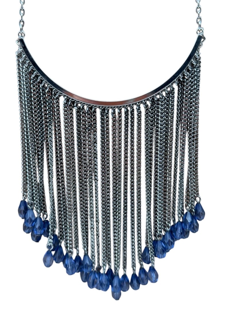 (2) Dangle Drop Statement Necklaces - 2
