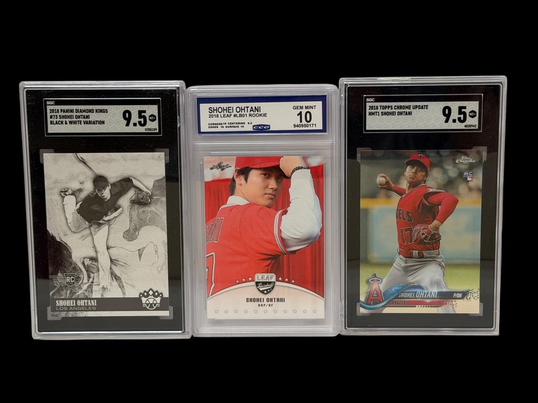 (3) Shohei Ohtani Graded Baseball Cards Including 2018 Topps Chrome Update (1 of 2)