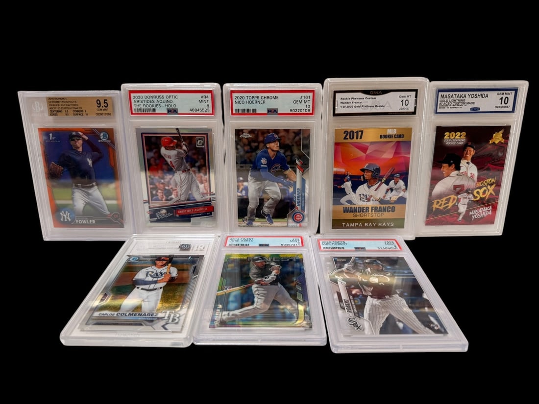 (8) Graded Baseball Cards: Robert, Yoshida, Franco, Fowler, Others (1 of 9)