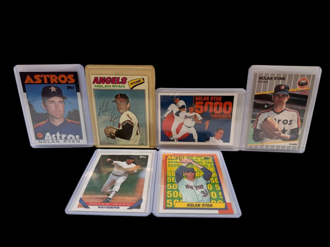(6) Nolan Ryan Ungraded Baseball Cards (1 of 5)