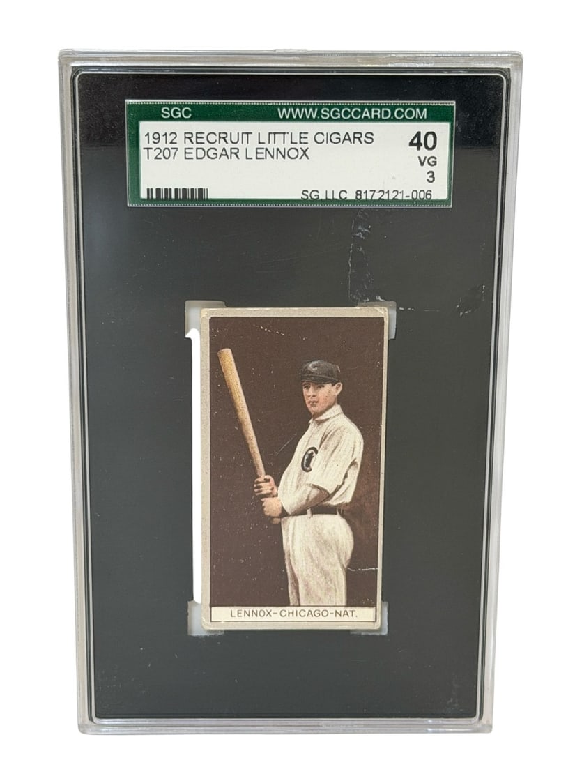1912 Recruit Little Cigars T207 Edgar Lennox SGC VG40 (1 of 2)
