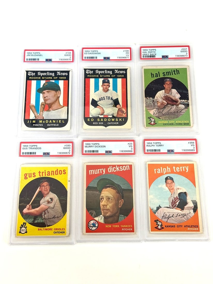 (6) PSA Graded 1959 Topps Baseball Cards (1 of 4)