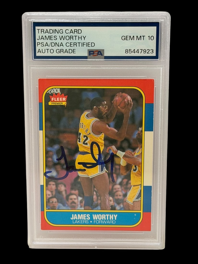 PSA Graded 1986-87 James Worthy Autograph GM MT 10 (1 of 2)