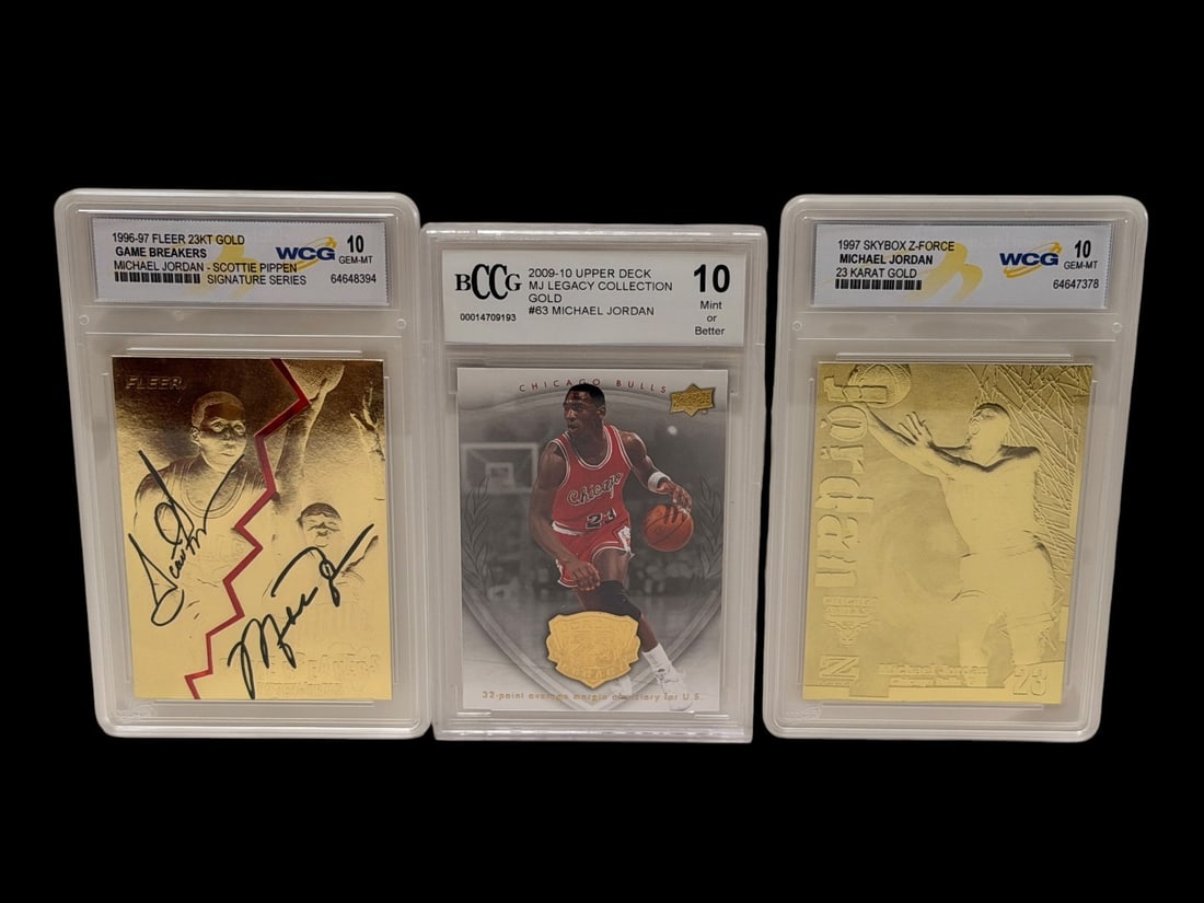 (3) Graded Michael Jordan Basketball Cards (1 of 4)