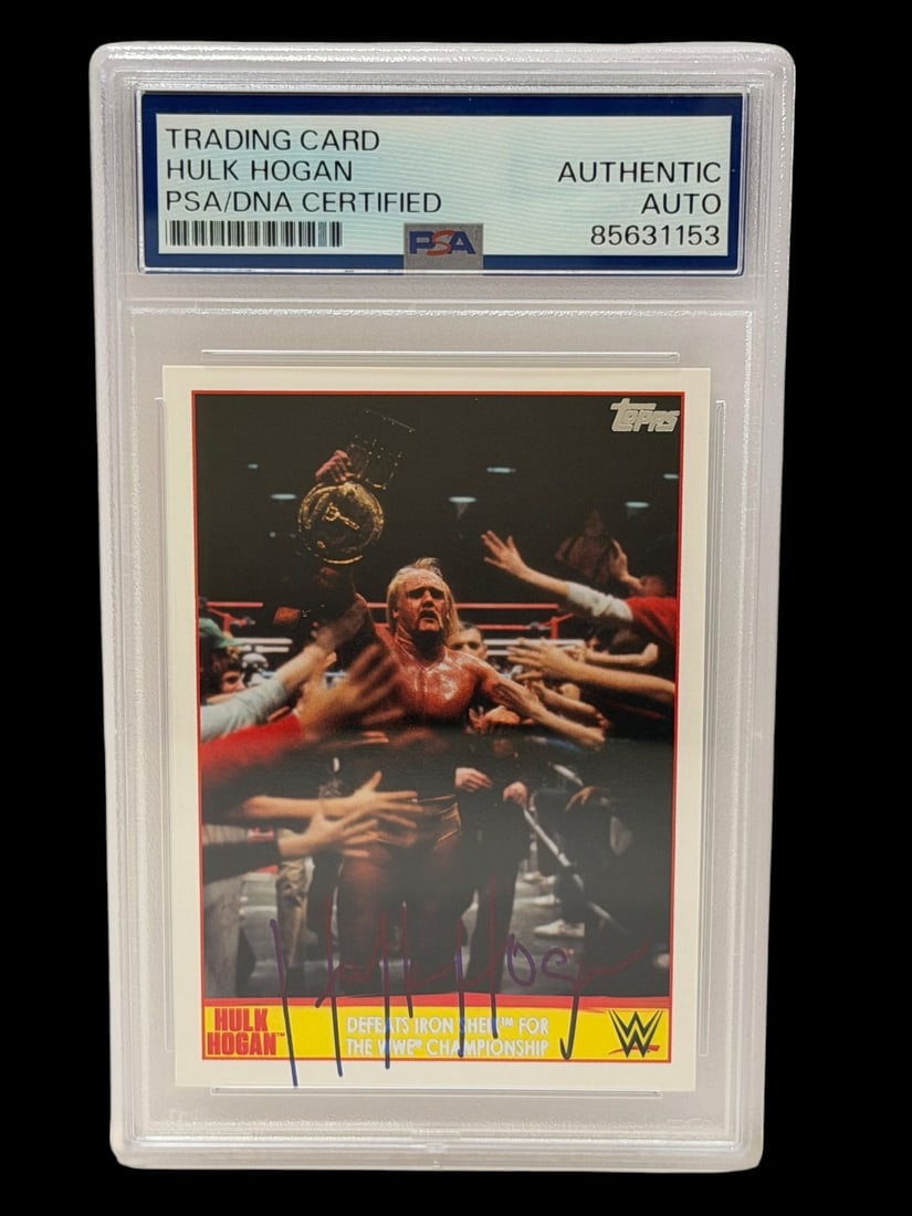 PSA Graded Hulk Hogan Authentic Autograph Trading Card (1 of 2)