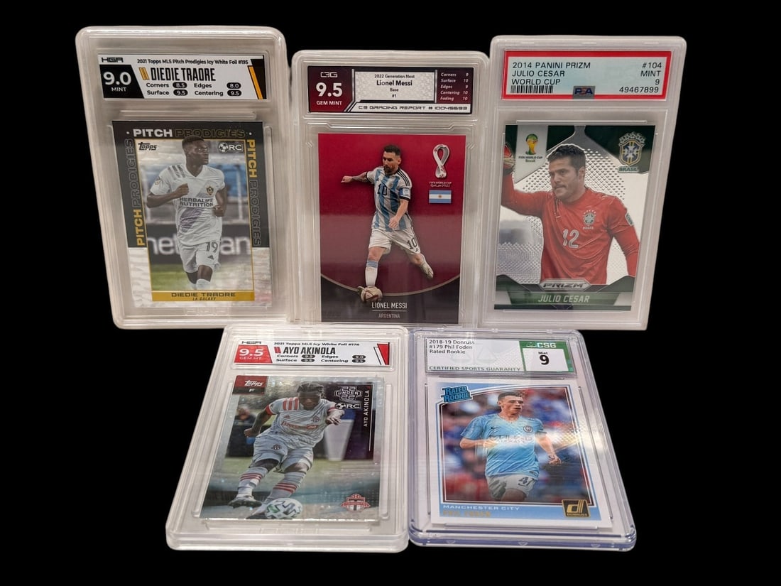 (5) Graded Soccer Cards; Messi, Cesar and Others (1 of 6)