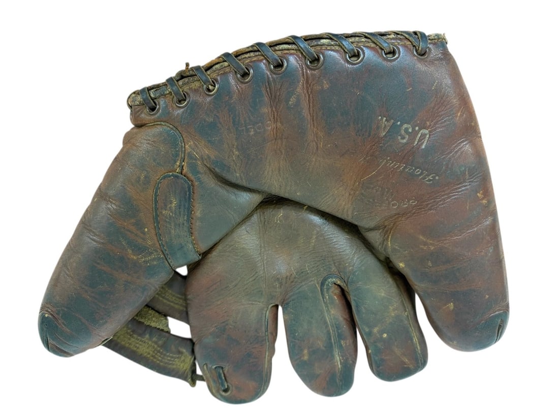 RARE 1930's-1940's Rawlings Left Handed Baseball Glove Professional Model H (1 of 4)
