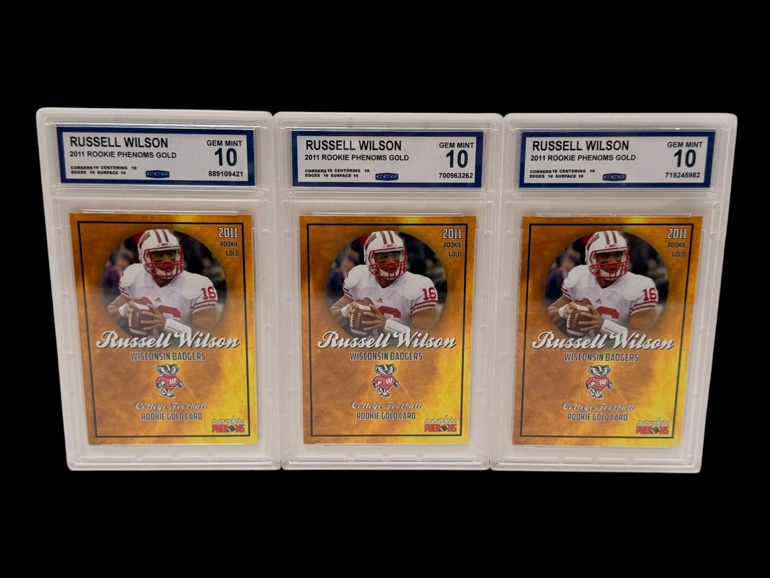 (3) Russell Wilson Graded Football Cards (1 of 3)